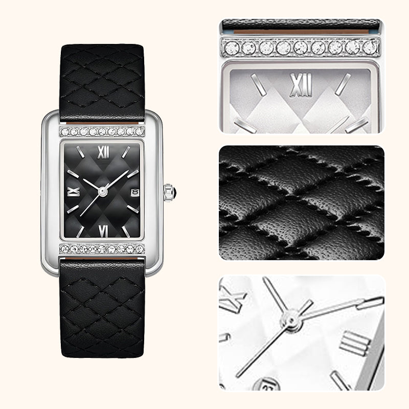 Women's Waterproof Rhinestones Rectangle Watch