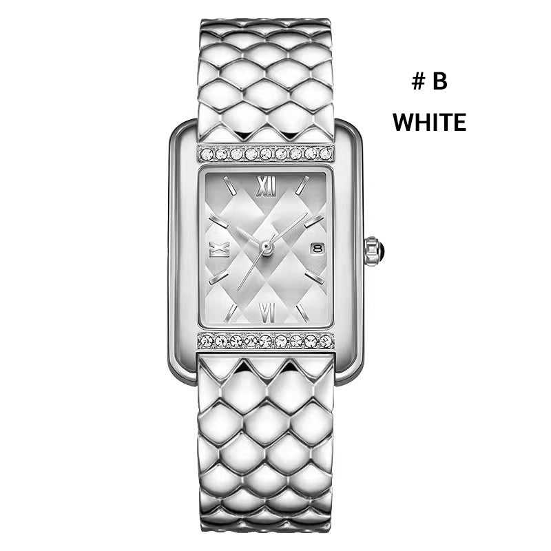 Women's Waterproof Rhinestones Rectangle Watch