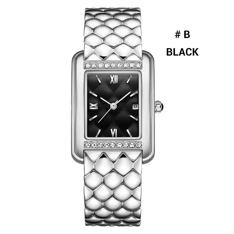 Women's Waterproof Rhinestones Rectangle Watch
