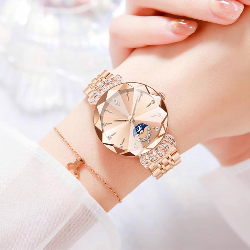 🎀Fashionable Diamond Moon Star Watch for Women