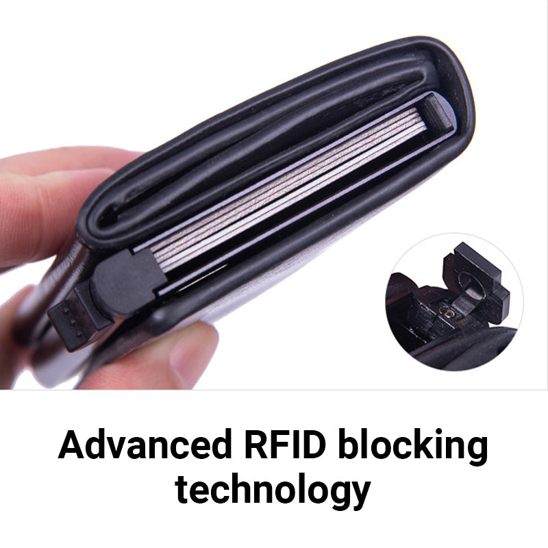 ✨LAST DAY ONLY 57% OFF🔥Men's Slim RFID Wallet with Smart Tracker Holder