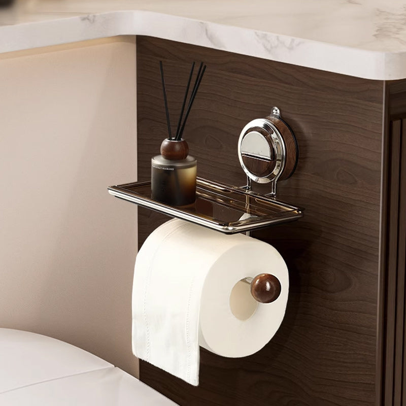 💖Toilet roll holder without hole with shelf
