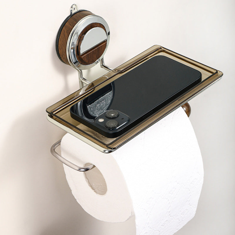 💖Toilet roll holder without hole with shelf