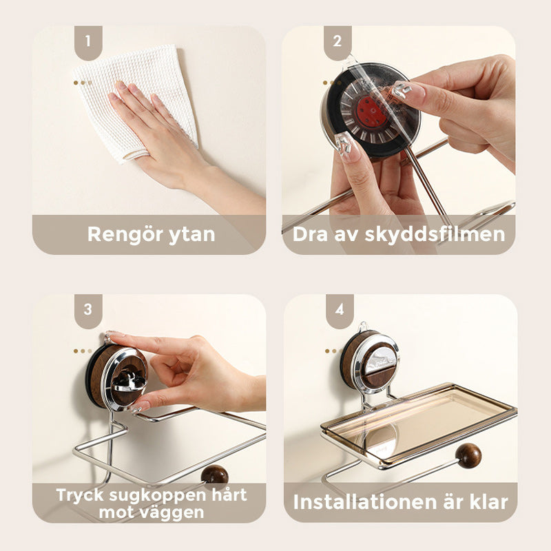 💖Toilet roll holder without hole with shelf