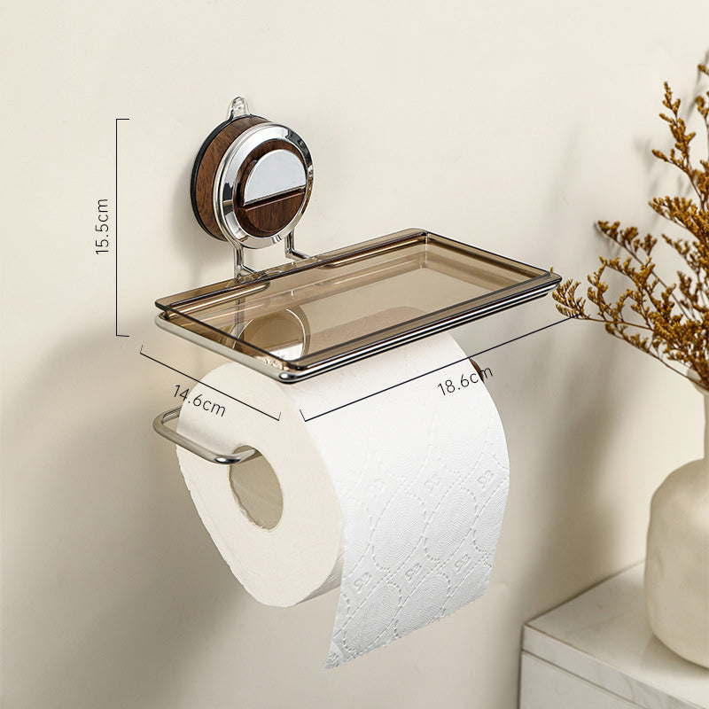 💖Toilet roll holder without hole with shelf