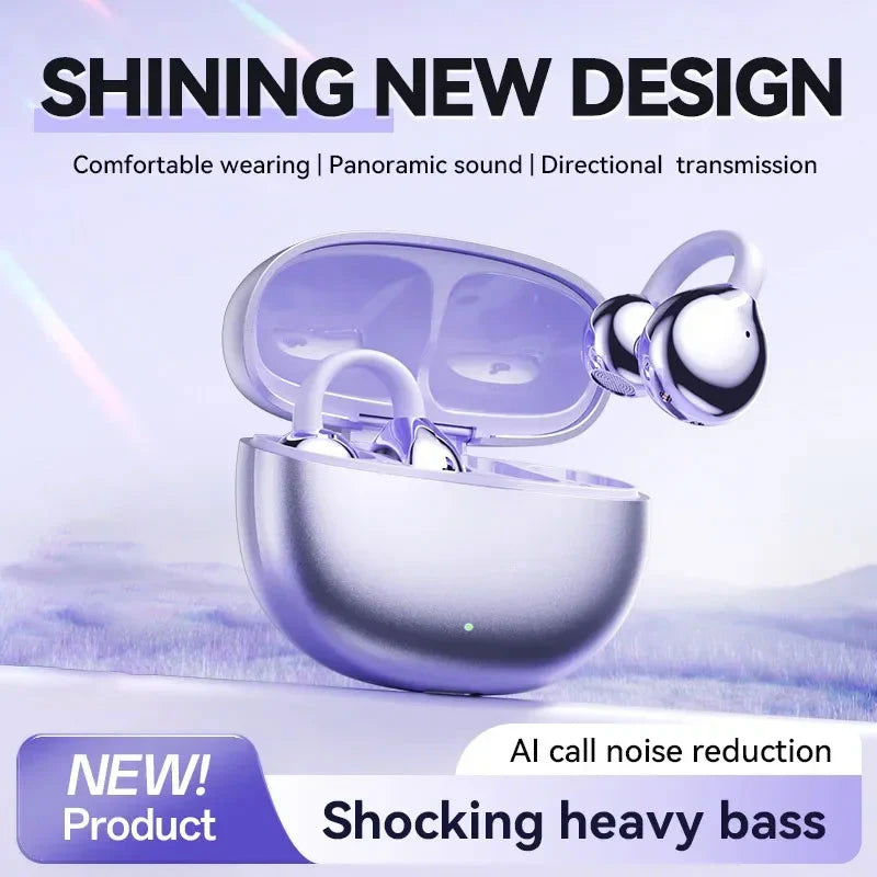 Lightweight Open Ear Clip Bluetooth Headphones