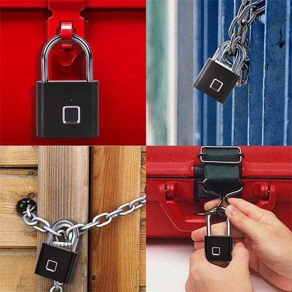 💥🔒Portable fingerprint lock, smart door lock with anti-theft protection