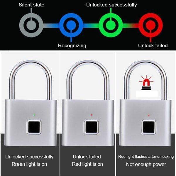💥🔒Portable fingerprint lock, smart door lock with anti-theft protection