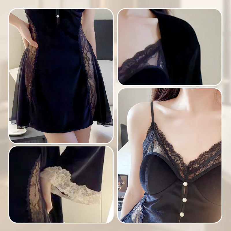 🎀Women's Sexy Camisole Lace Pajamas