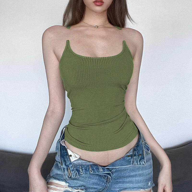 Women's Unique Invisible Strap Slim Fit Tank Top