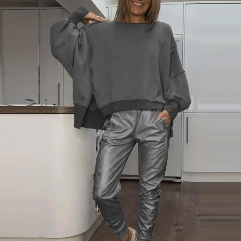 Women’s 2-Piece Outfits Oversized Sweatshirt & Joggers Set