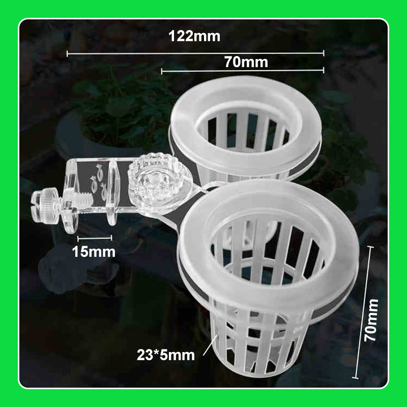 Multi-use Plant Hydroponic Transparent Clamp Basket