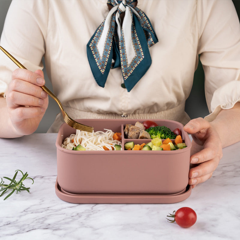 🍚Microwave-Safe Compartmentalized Silicone Lunch Box