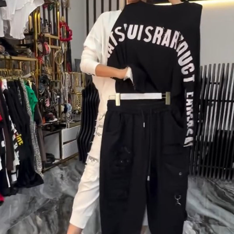 🎁 Hot Sale 49% OFF 🔥 Women's Casual Letter Print Top & Pants (2-Piece Set)