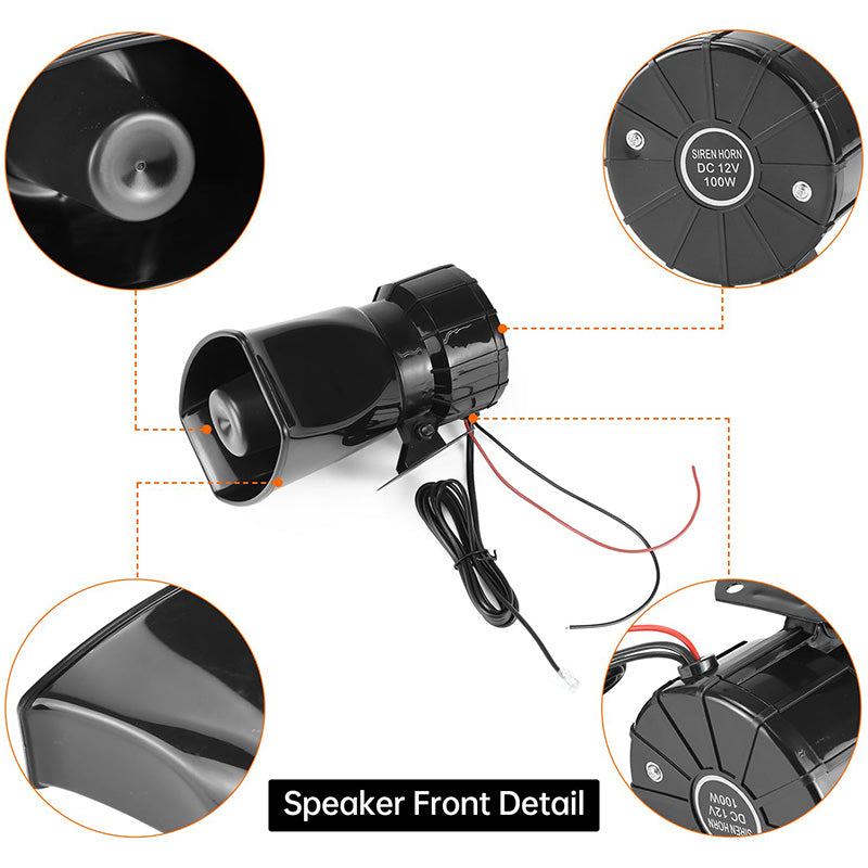📢Limited Time Half Price-100W Alarm Horn Siren Shouting Speaker