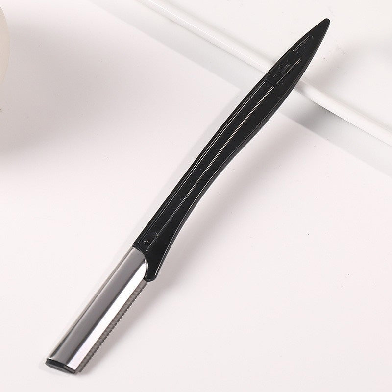 Stainless Steel Eyebrow Razor with Protective Cover