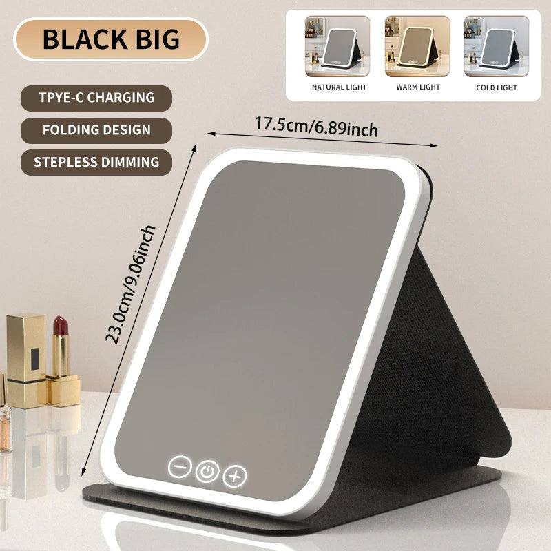 LED Portable Folding Makeup Mirror