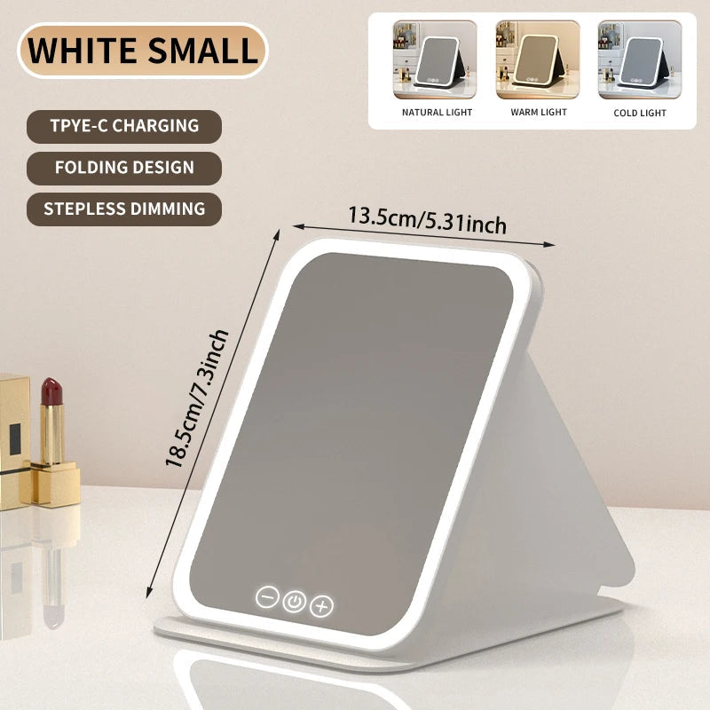 LED Portable Folding Makeup Mirror