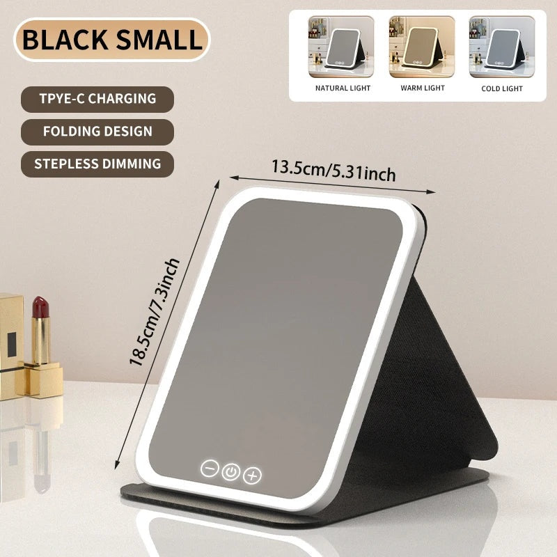 LED Portable Folding Makeup Mirror