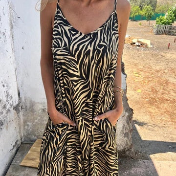 Women's Printed Spaghetti Strap Maxi Dress