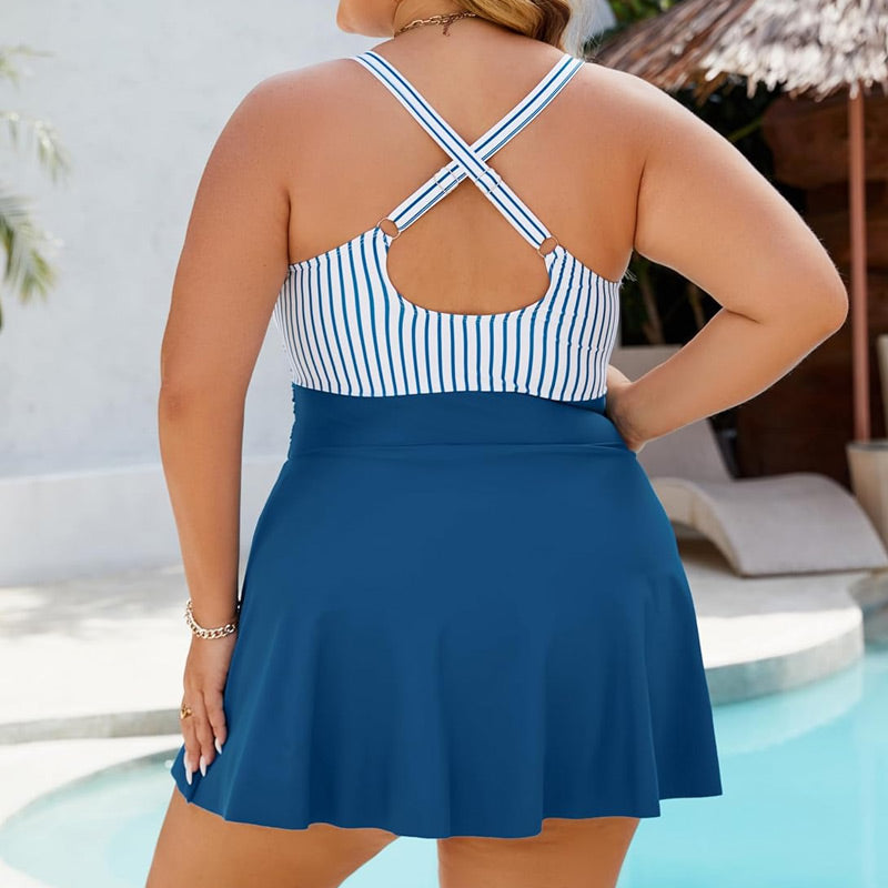 🎉Last Day Sale 49% OFF🩱Women's Plus Size Halter Neck One Piece Swimsuit