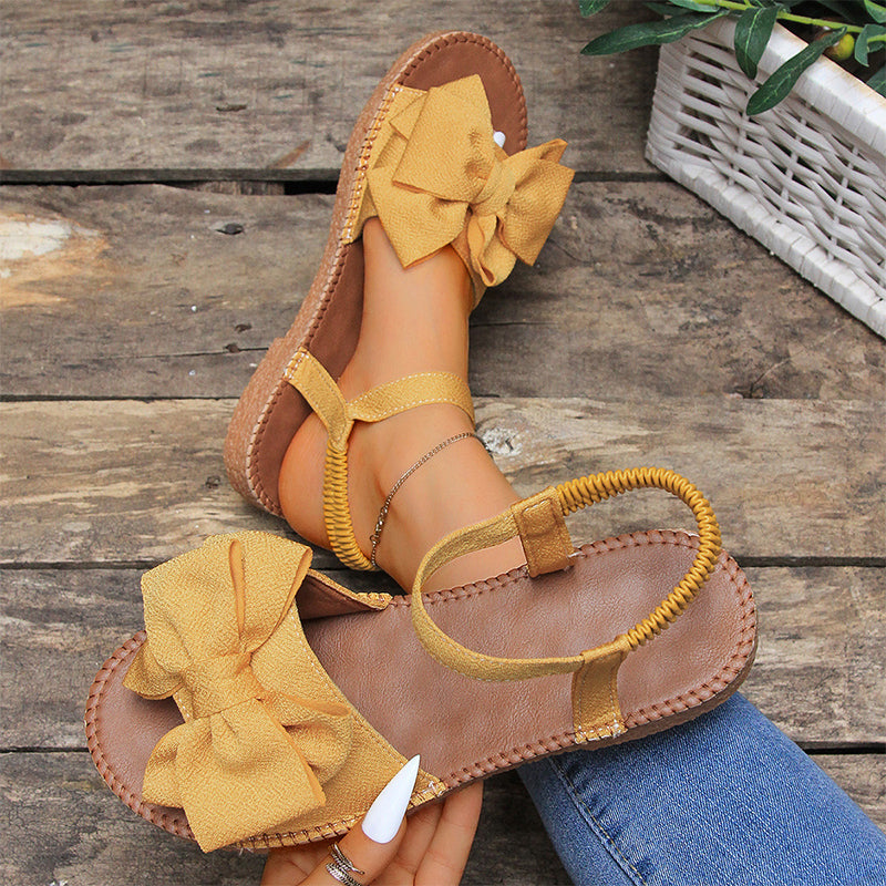 Women's Fashion Bow Flat Sandals