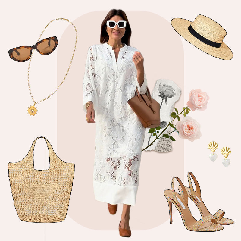 🎉Hot Sale 49% OFF🔥Women's V-Neck Lace Midi Dress