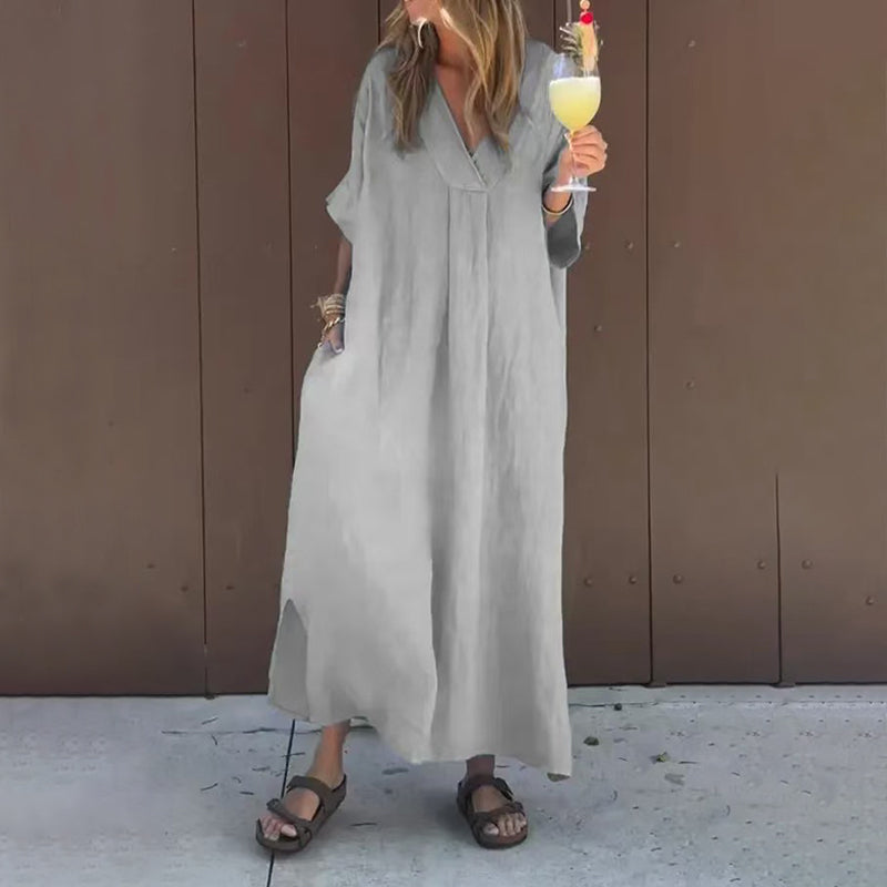 ⏳ Limited time 50% OFF! 💥Casual Flowy V-neck Dress For Women