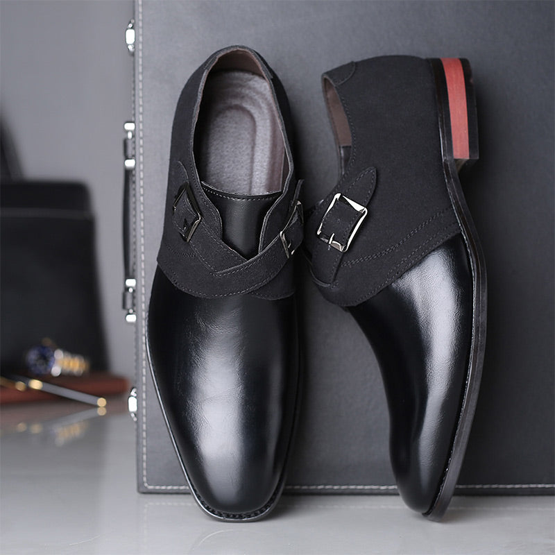 🎁 Hot Sale✈️ Free shipping✈️ 👞 Men's Fashion Color-Block Leather Shoes – Stylish, Bold & Timeless! ✨