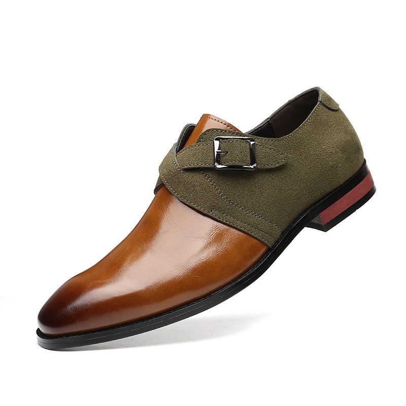 🎁 Hot Sale✈️ Free shipping✈️ 👞 Men's Fashion Color-Block Leather Shoes – Stylish, Bold & Timeless! ✨