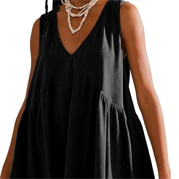 🔥Last Day 49% OFF -💃 Women's Summer Sleeveless V-Neck Mini Dress