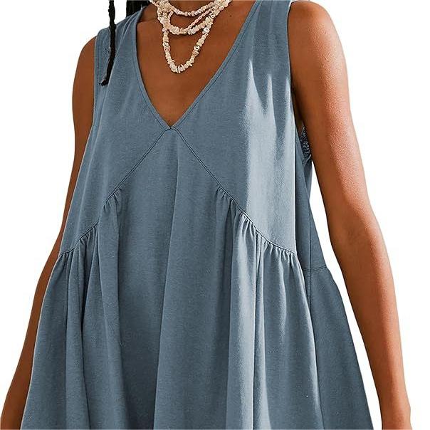 🔥Last Day 49% OFF -💃 Women's Summer Sleeveless V-Neck Mini Dress