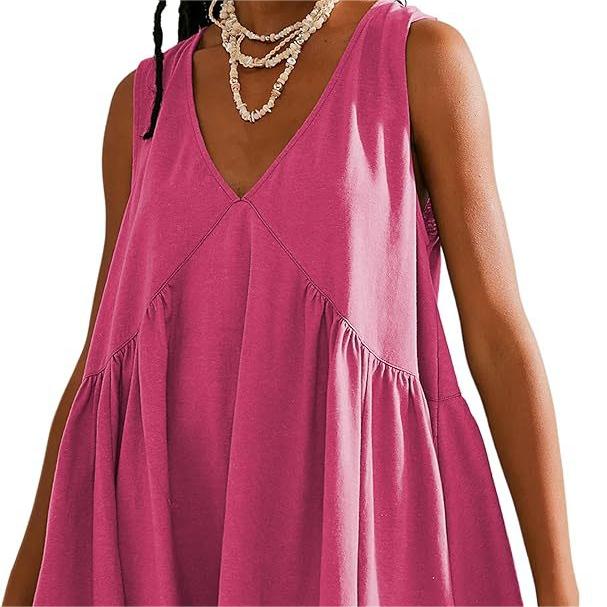 🔥Last Day 49% OFF -💃 Women's Summer Sleeveless V-Neck Mini Dress