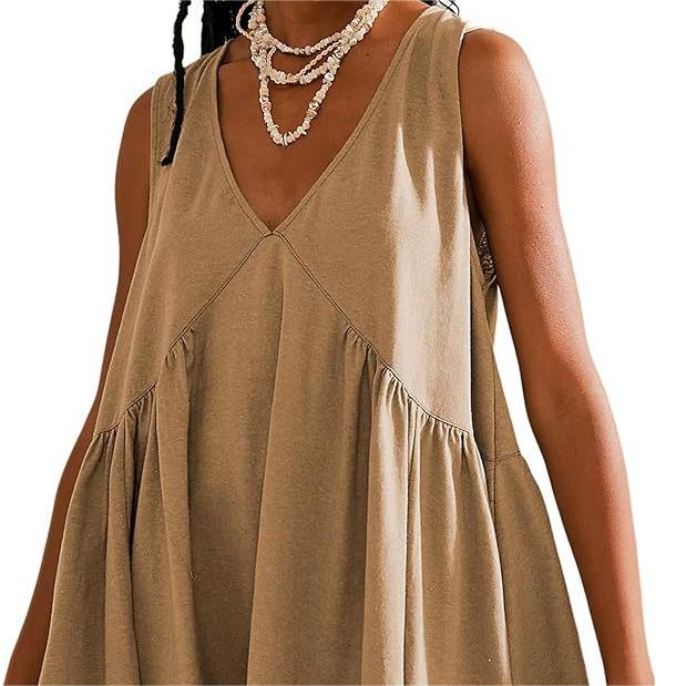 🔥Last Day 49% OFF -💃 Women's Summer Sleeveless V-Neck Mini Dress