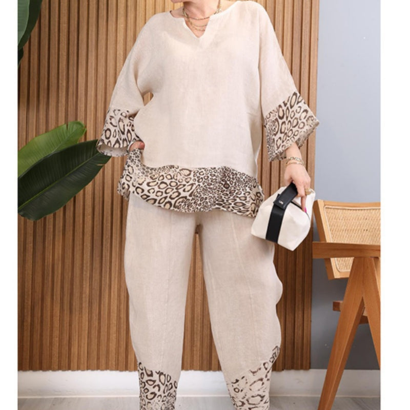 Women’s Color Block Casual Loose Two-Piece Set