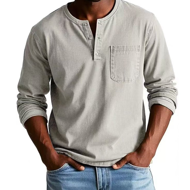 🔥SPRING HOT SALE 49% OFF🔥Men's Fashion Vintage Distressed Pocket Long-Sleeve Shirt