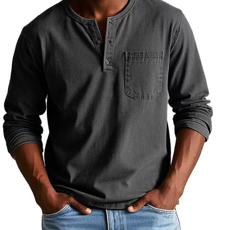 🔥SPRING HOT SALE 49% OFF🔥Men's Fashion Vintage Distressed Pocket Long-Sleeve Shirt