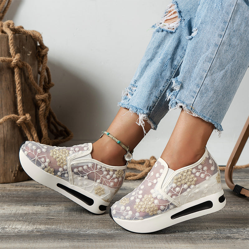 Women's Casual Mesh Breathable Thick Sole Shoes