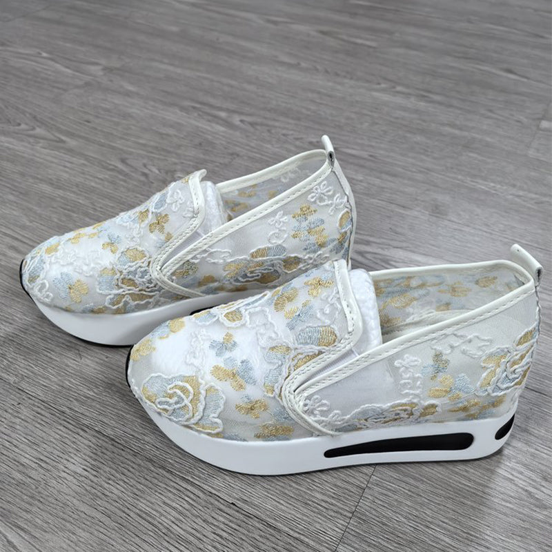 Women's Casual Mesh Breathable Thick Sole Shoes