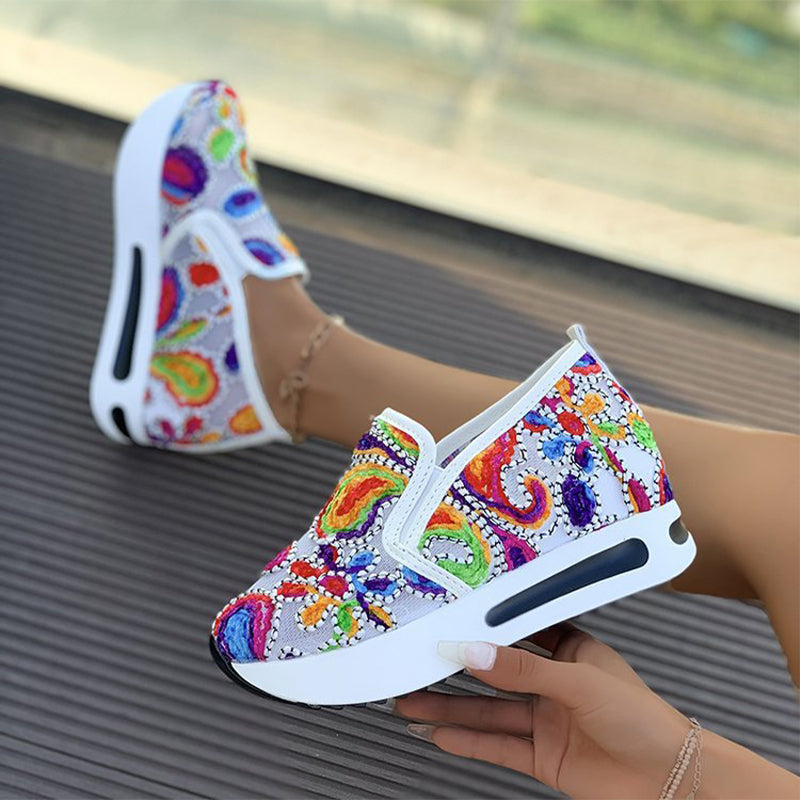 Women's Casual Mesh Breathable Thick Sole Shoes