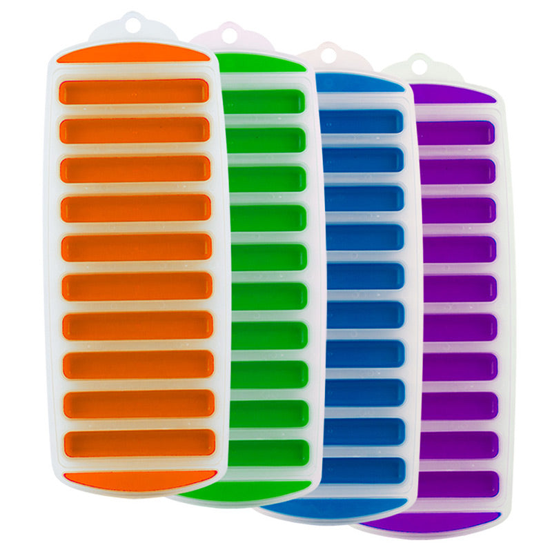 Long Ice Stick Tray Silicone with Lid