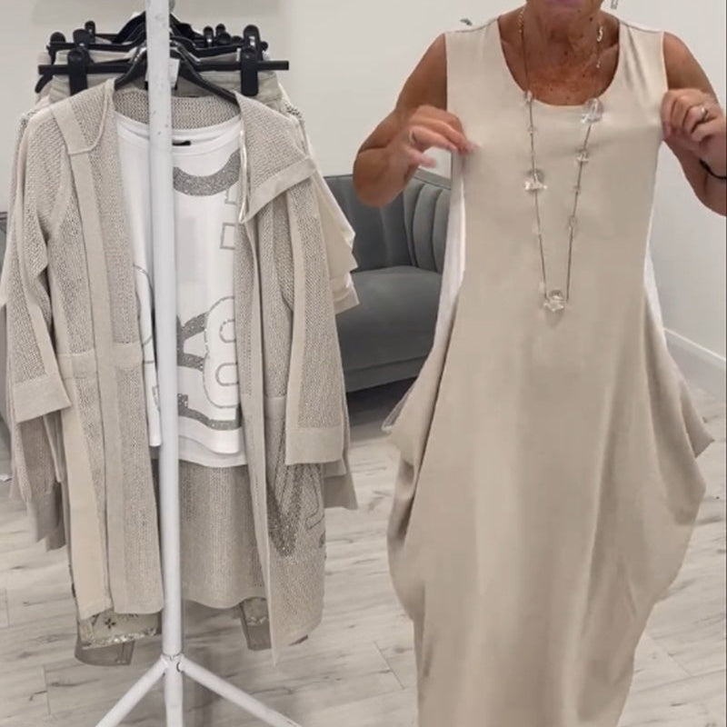 💖LAST DAY PROMOTION - 50%OFF💖Simple Sleeveless Dress with Pockets