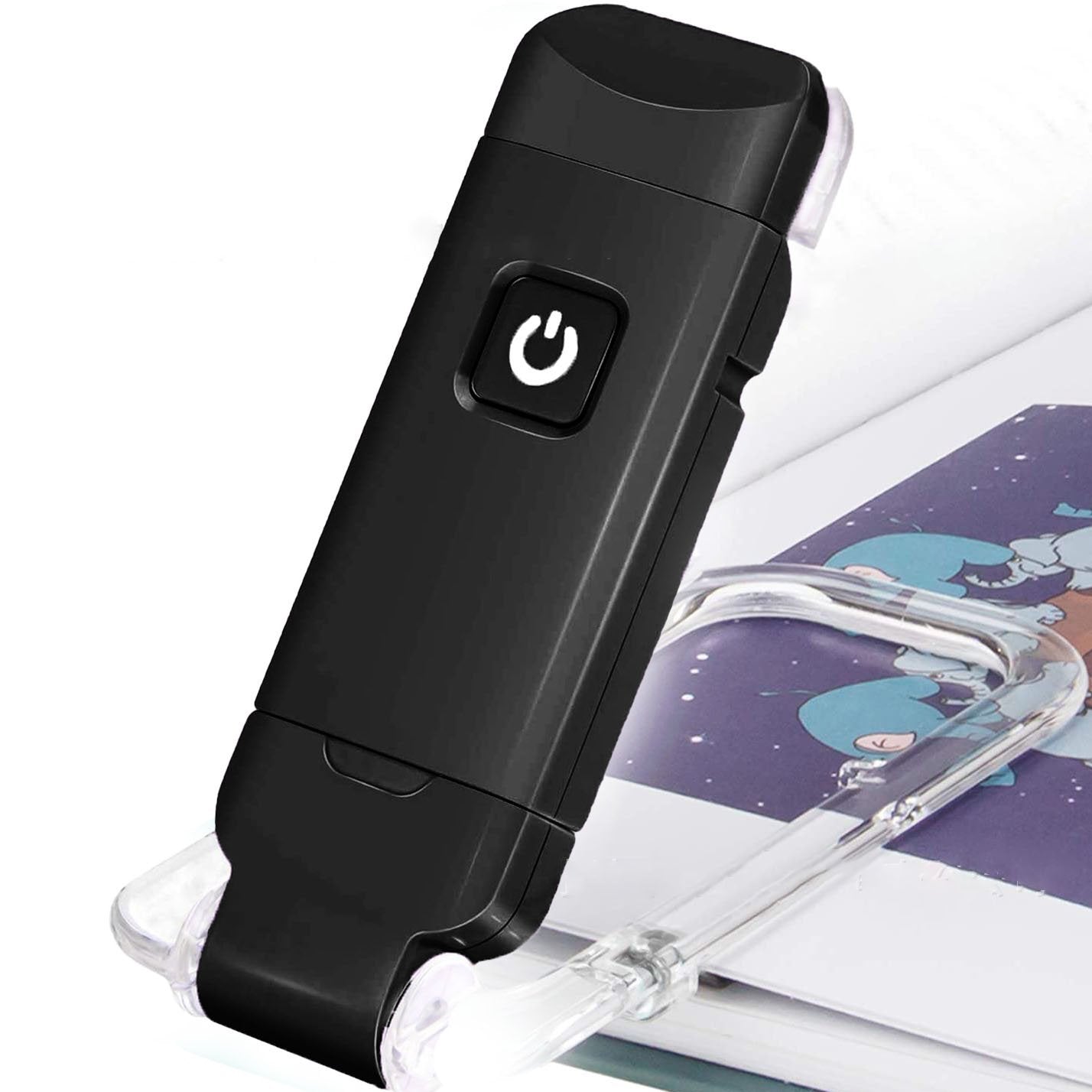 📖USB rechargeable book LED light with clip for reading in bed