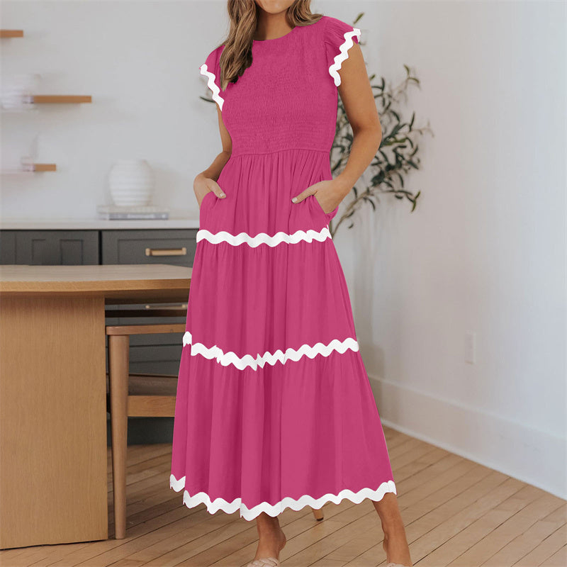 Women's Flowy Tiered Dress with Pockets