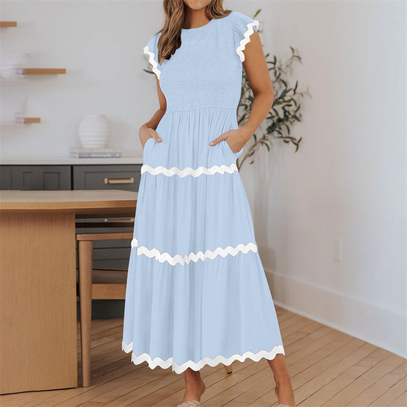 Women's Flowy Tiered Dress with Pockets