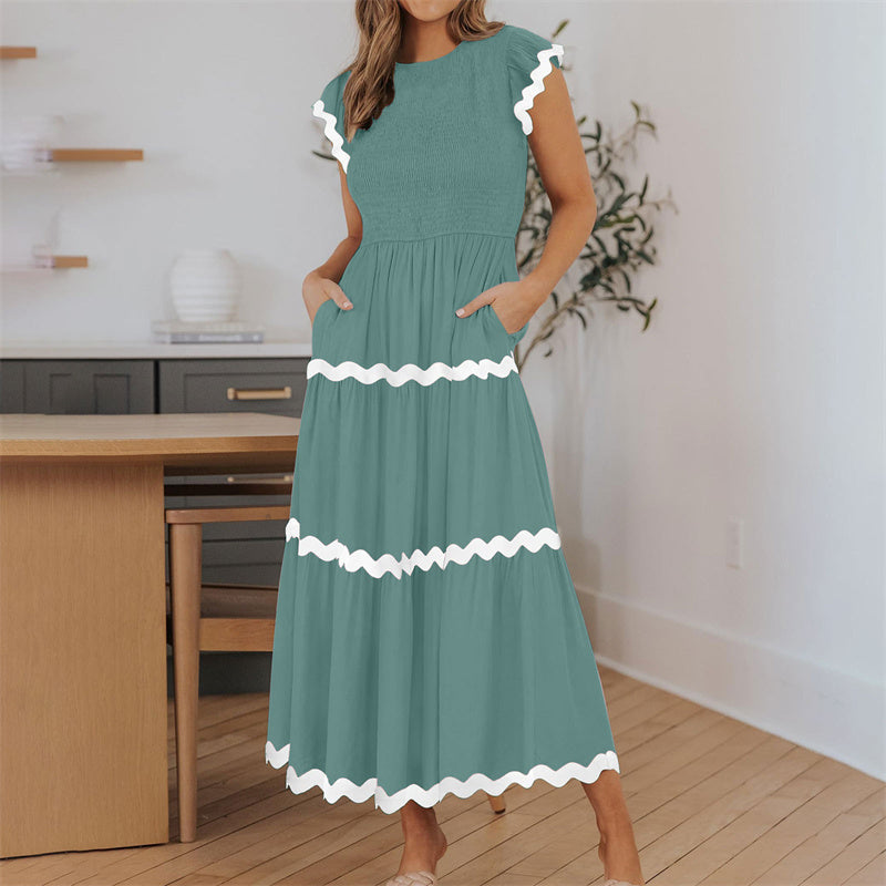 Women's Flowy Tiered Dress with Pockets