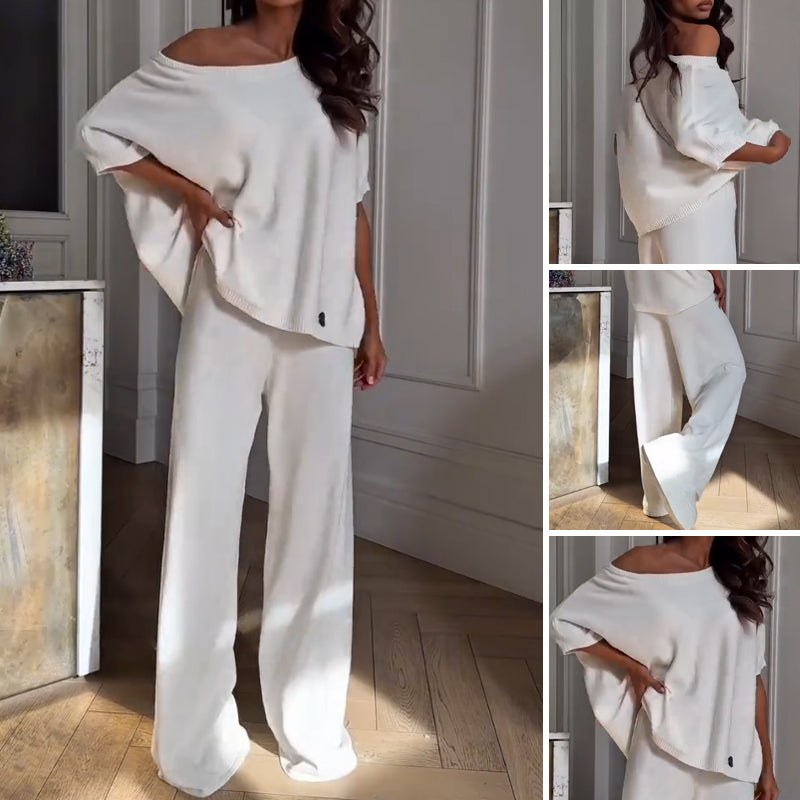 💥Limited Sale 49% OFF💕Women’s Casual One Shoulder Top & Pants Two-Piece Set