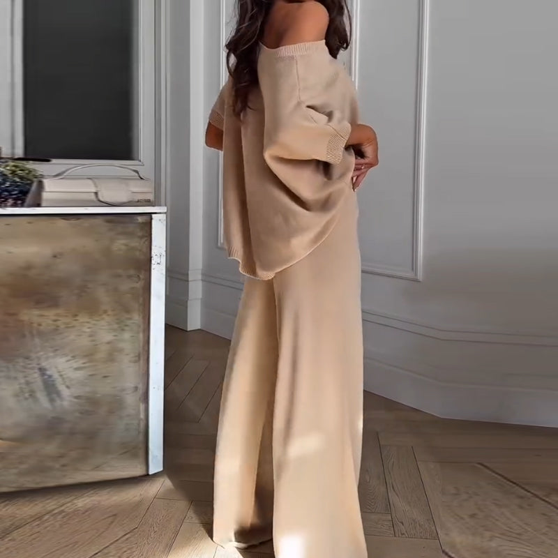 💥Limited Sale 49% OFF💕Women’s Casual One Shoulder Top & Pants Two-Piece Set