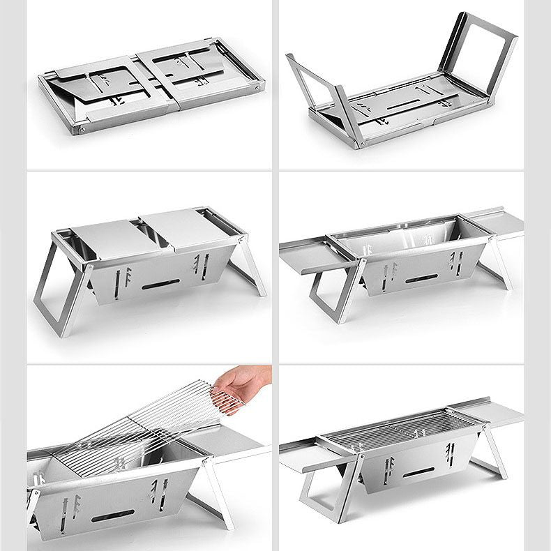 🔥🔥🔥Stainless Steel Folding Outdoor Barbecue