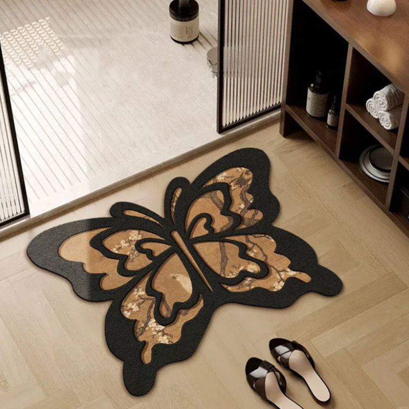 Retro Butterfly Diatomite Mat – Quick Drying & Non-Slip